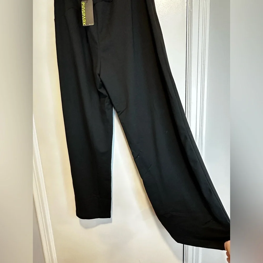 NWT Women’s Pinspark Black Wide Leg Lounge Pants XL. Soft. Flowy. Pockets.
